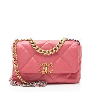 Chanel Lambskin 19 Medium Flap Shoulder Bag
